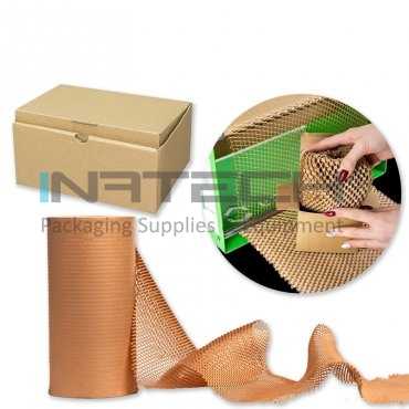 Pachet Dispenser Hartie Honeycomb + Rola Hartie Kraft Honeycomb + Cutie Autoformare CO3, 360 x 280 x 60 mm