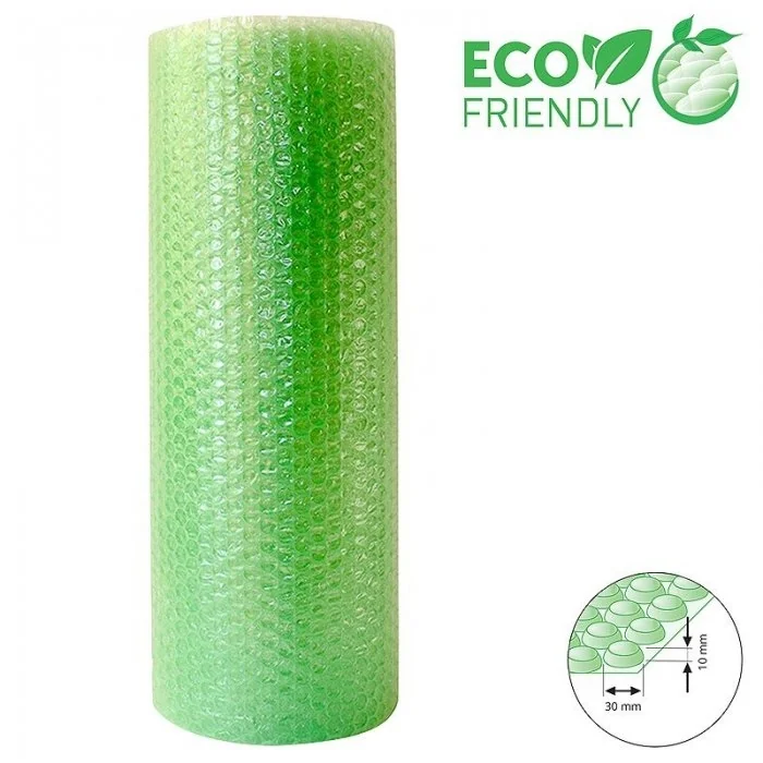 Folie Cu Bule Mari Eco Friendly Latime 400 mm, Lungime 25 m, Grosime 120 my, Culoare Verde-Folie Cu Bule De Aer Mari