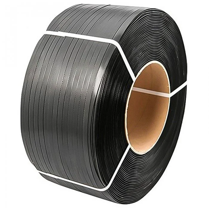 Banda Paletizare PP Lungime 2300 m, Latime 12 mm, Grosime 0.65 mm, Utilizare Semiautomata, Culoare Negru, Diametru Tub 200 mm...