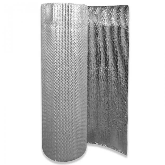 Folie Cu Bule Mici Aluminizata Latime 1200 mm, Lungime 34 m, Straturi 3, Grosime 80 my, Цвят Argintiu